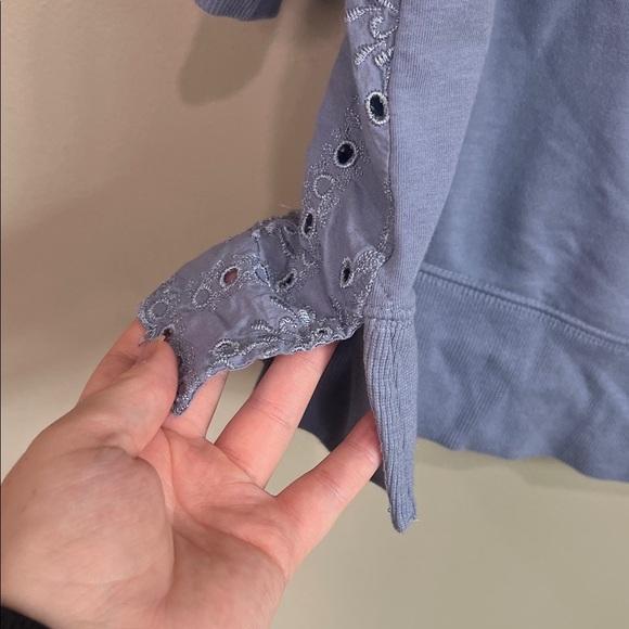 Matilda Jane Blue Long Quarter Sleeve Top Girls Large - Picture 4 of 6